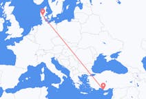 Flyrejser fra Gazipaşa, Tyrkiet til Billund, Danmark