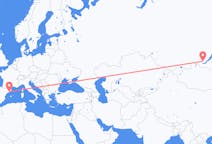 Fly fra Barcelona til Irkutsk
