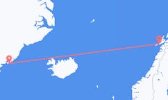 Flyg från Kulusuk, Grönland till Svolvaer, Norge