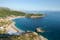 Photo of aerial panoramic view on Jala beach in the southern of Albanian ionic coast.