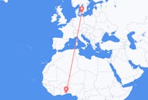 Flyreiser fra Lomé, Togo til Malmö, Sverige