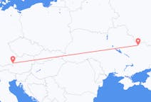 Flyg från Salzburg, Österrike till Charkiv, Ukraina