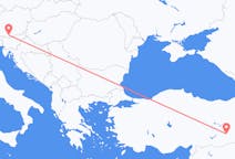 Fly fra Klagenfurt til Diyarbakır