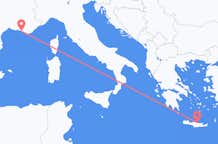 Vluchten van Iraklion, Griekenland naar Marseille, Frankrijk
