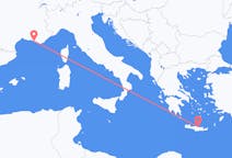 Flights from Heraklion in Greece to Marseille in France