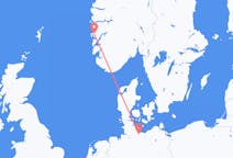 Flug frá Björgvin, Noregi til Lübeck, Þýskalandi