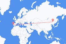 Flyrejser fra Daqing, Kina til Lissabon, Portugal