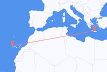 Flyrejser fra Iraklio, Grækenland til La Palma, Spanien
