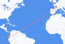Flyg från Guayaquil, Ecuador till Toulouse, Frankrike
