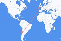 Vluchten van Concepción, Chili naar La Coruna, Spanje