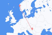 Flyg från Osijek, Kroatien till Bergen, Norge