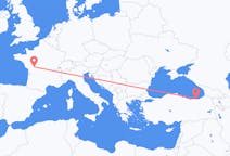Flug frá Trabzon, Tyrklandi til Poitiers, Frakklandi