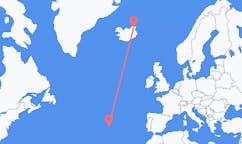 Loty z Thorshofn, Islandia do Terceiry, Portugalia