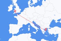 Flights from Skyros, Greece to Exeter, the United Kingdom