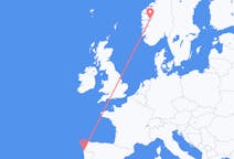 出发地 挪威出发地 松达尔目的地 西班牙維戈的航班