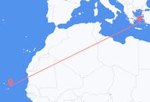 Flyg från Boa Vista (kommun i Brasilien, Roraima, lat 3,19, long -60,61), Kap Verde till Naxos, Grekland