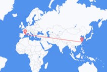 Flyg från Taizhou, Jiangsu, Kina till Girona, Spanien