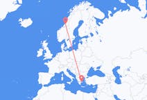 Flights from Namsos, Norway to Athens, Greece