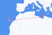 Flights from Benghazi to La Palma