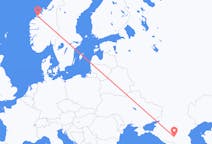 出发地 俄罗斯出发地 矿物质沃迪目的地 挪威莫尔德的航班
