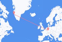 出发地 格陵兰出发地 瑪尼特索克目的地 德国法兰克福的航班