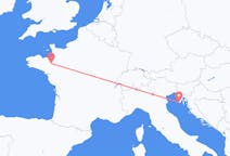 Loty z Pula, Chorwacja do Rennes, Francja
