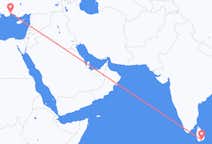 出发地 斯里兰卡汉班托塔目的地 土耳其安塔利亚的航班
