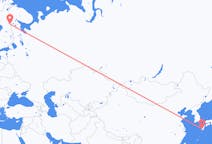 Flyrejser fra Kagoshima, Japan til Kuusamo, Finland