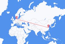 Flyreiser fra Yangzhou, Kina til Hamburg, Tyskland