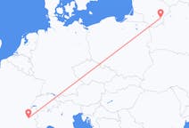 从维尔纽斯飞往格勒诺布尔的航班