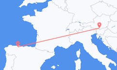 Fly fra Klagenfurt til Asturias