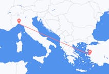出发地 土耳其从 伊兹密尔目的地 意大利热那亚的航班