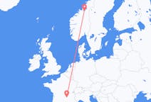 Flyg från Le Puy-en-Velay, Frankrike till Trondheim, Frankrike