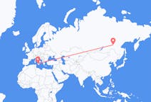 Flights from Neryungri, Russia to Palermo, Italy