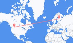 Flyreiser fra Kalispell, USA til Kuopio, Finland