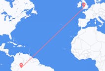 Flyreiser fra Leticia, Amazonas, Colombia til Cardiff, Wales