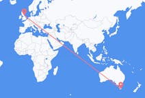Flyreiser fra Hobart, Australia til Newcastle upon Tyne, England