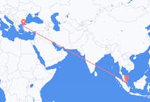 出发地 马来西亚新山目的地 土耳其埃德雷米特的航班