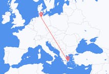 Vluchten van Athene, Griekenland naar Hamburg, Duitsland