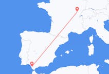 Flyrejser fra Dole, Frankrig til Jerez, Spanien