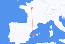 出发地 法国出发地 图尔目的地 西班牙伊维萨岛的航班