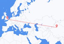 Flyreiser fra Korla, Kina til London, England