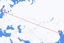 Flyreiser fra Qingdao, Kina til Helsingfors, Finland