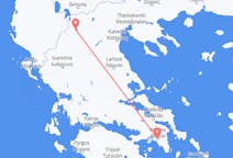 ギリシャのカストリアからから、ギリシャのアテネまでのフライト