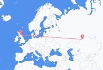 Flyreiser fra Kostanaj, Kasakhstan til Edinburgh, Skottland