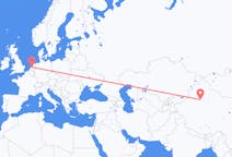 Flyreiser fra Korla, til Amsterdam