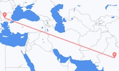 인도 괄리오르에서 출발해 불가리아 플로브디프까지(으)로 가는 항공편
