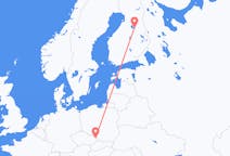 Flyg från Ostrava, Tjeckien till Kajana, Finland