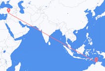 Flyreiser fra Darwin, Australia til Gaziantep, Tyrkia