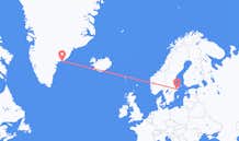 Loty z Tasiilaq, Grenlandia do Sztokholmu, Szwecja